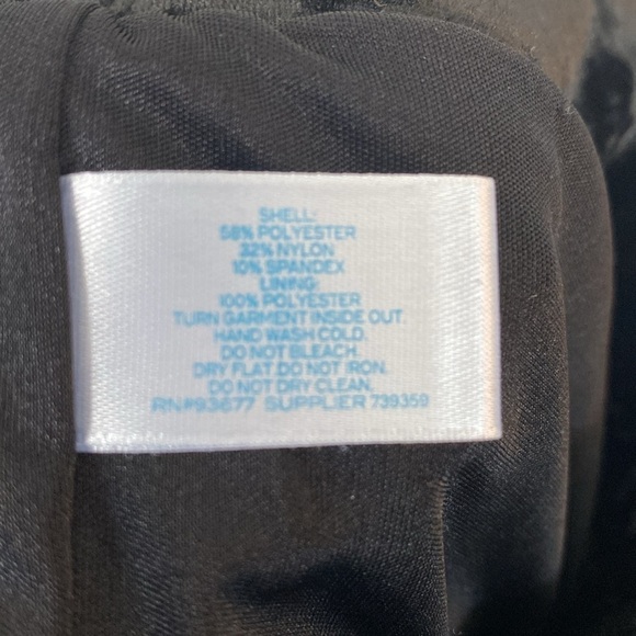 L’amour Nanette Lepore Black Crushed Velvet Skater Skirt Size Small - Picture 6 of 6